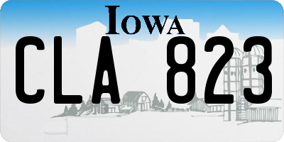IA license plate CLA823