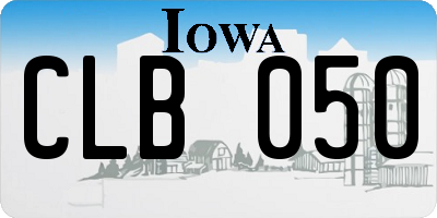IA license plate CLB050