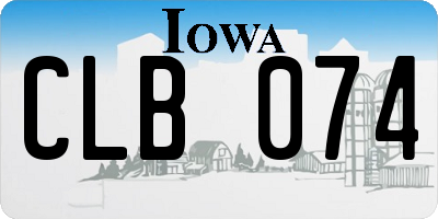 IA license plate CLB074