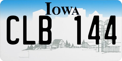 IA license plate CLB144