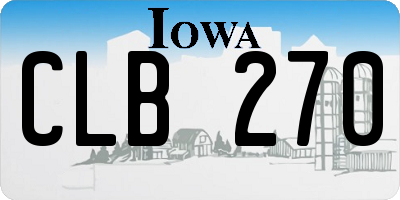 IA license plate CLB270