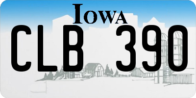 IA license plate CLB390