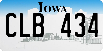 IA license plate CLB434
