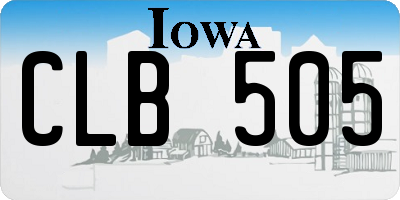 IA license plate CLB505