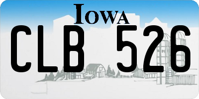 IA license plate CLB526