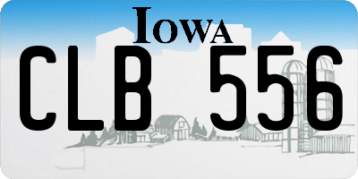 IA license plate CLB556