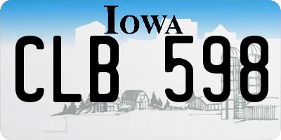 IA license plate CLB598