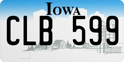 IA license plate CLB599