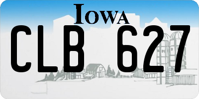 IA license plate CLB627