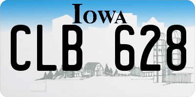 IA license plate CLB628