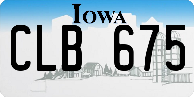 IA license plate CLB675