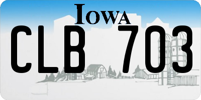 IA license plate CLB703