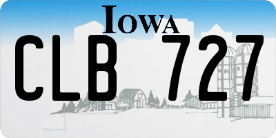 IA license plate CLB727