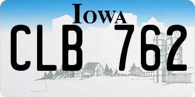 IA license plate CLB762