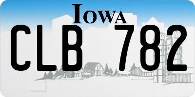 IA license plate CLB782