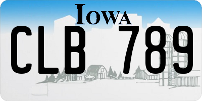 IA license plate CLB789