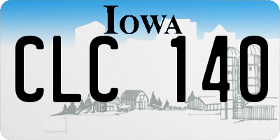 IA license plate CLC140