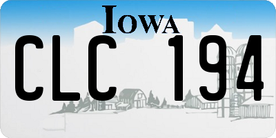 IA license plate CLC194