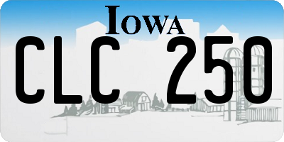 IA license plate CLC250