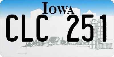 IA license plate CLC251