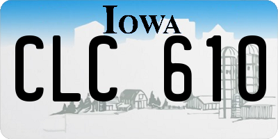 IA license plate CLC610