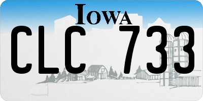 IA license plate CLC733