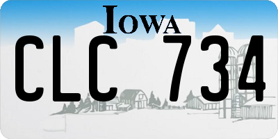 IA license plate CLC734