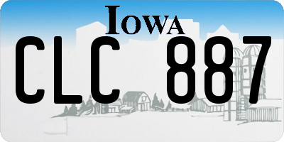 IA license plate CLC887