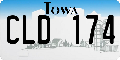 IA license plate CLD174