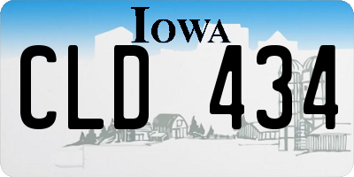 IA license plate CLD434