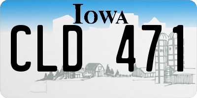 IA license plate CLD471