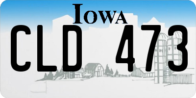 IA license plate CLD473