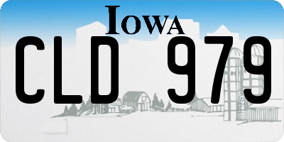 IA license plate CLD979