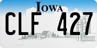 IA license plate CLF427