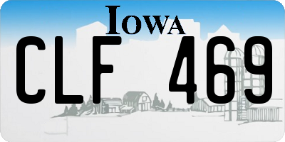 IA license plate CLF469