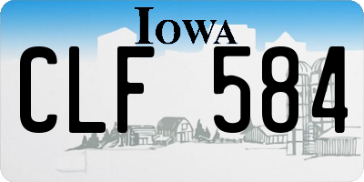 IA license plate CLF584