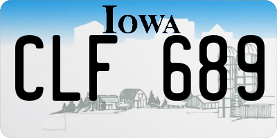 IA license plate CLF689