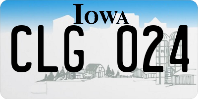 IA license plate CLG024