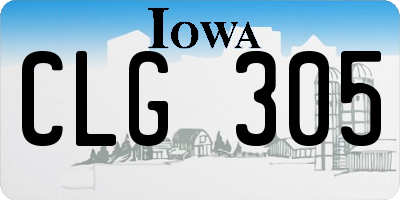 IA license plate CLG305