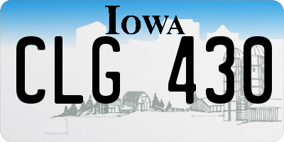 IA license plate CLG430