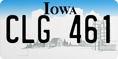 IA license plate CLG461