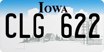 IA license plate CLG622