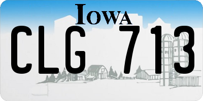 IA license plate CLG713