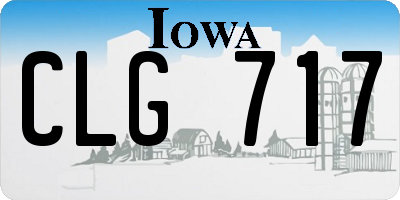 IA license plate CLG717
