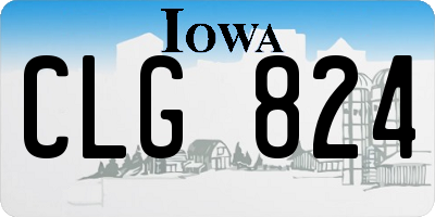 IA license plate CLG824