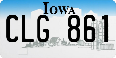 IA license plate CLG861