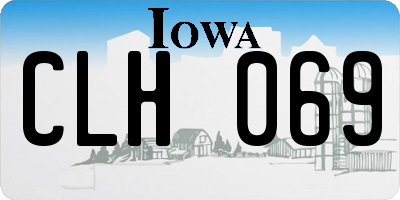 IA license plate CLH069