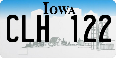 IA license plate CLH122