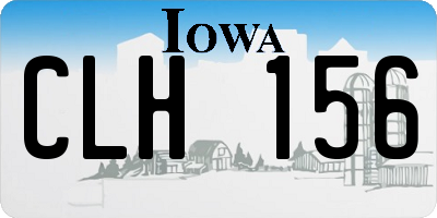 IA license plate CLH156