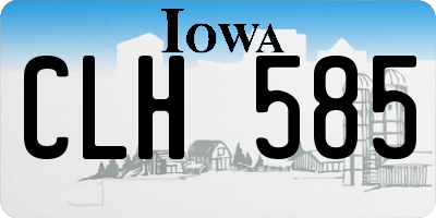IA license plate CLH585